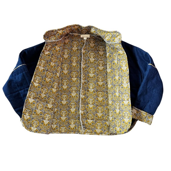 Adorn Quilted Denim Jacket Floral Lined S/M - Picture 5 of 8